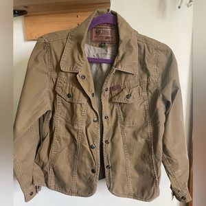 Outback Trading Company Small Tan Canvas Button up Jacket